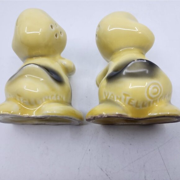 Vintage Van Telligen Hugging Duck Salt & Pepper Shakers Set Yellow Black 4 in - Picture 8 of 10